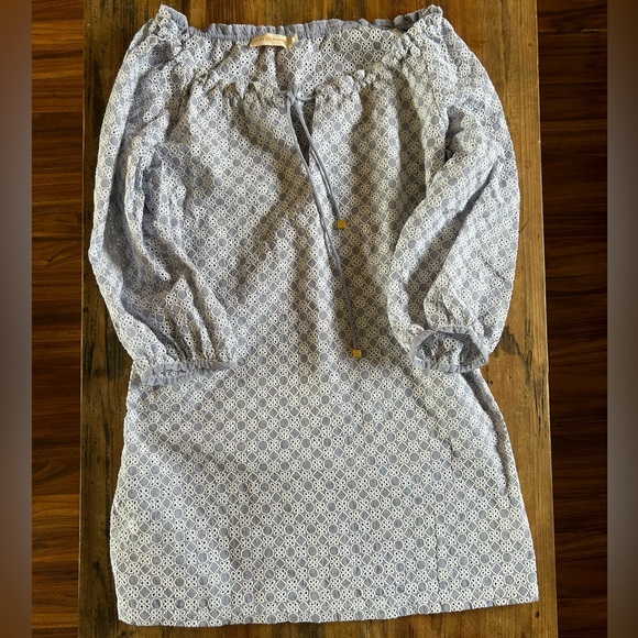 Tory Burch Dresses & Skirts - Tory Burch Blue & White Eyelet Cover Up